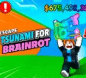 Escape Tsunami for Brainrots game background